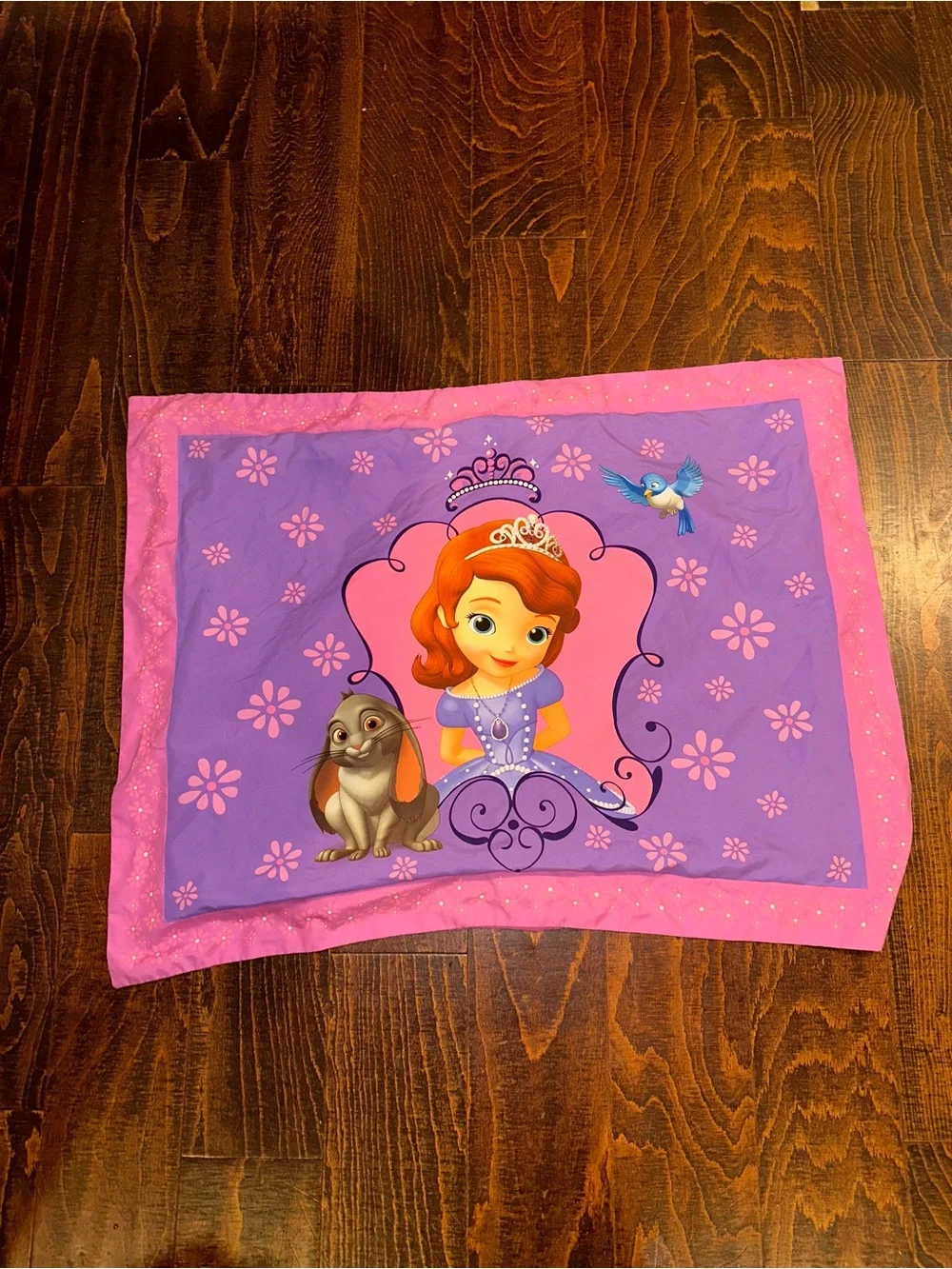 Disney Sofia the First pillowcase pink and purple